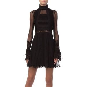 NWT Jonathan Simkhai bell long sleeve lace dress 0